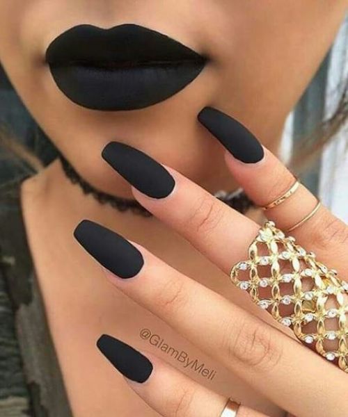 coffin tip nail designs