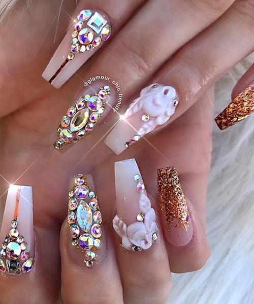 summer coffin nail designs