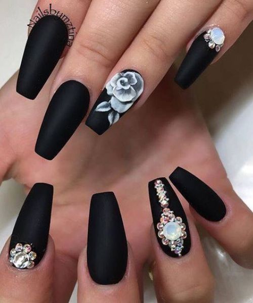 coffin gel nail designs