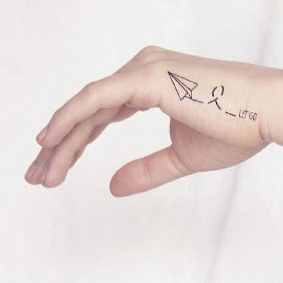 Small Paper Plane Tattoo Ideas