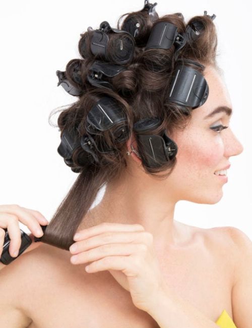 how to use hot rollers on long hair